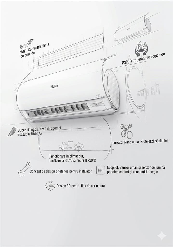 Schemă tehnică unitate interioară aer condiționat Haier